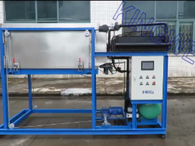 Video of direct cooling clear ice block machine 1ton/day (KW-TDB1)