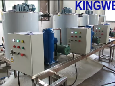 Video of 3 sets of KW-F1.5 flake ice machine