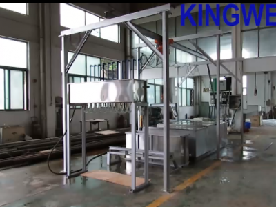 Video of KW-B5 ice block machine with crane system