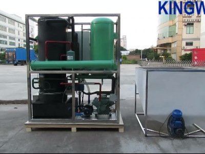 Video of KW-T5 tube ice machine and semi-automatic packaging system