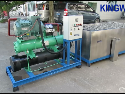 Video of KW-B3 salt water ice block machine