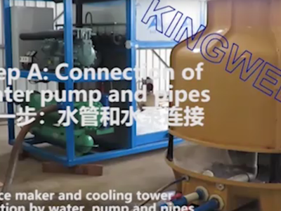Installation video of direct cooling block ice machine