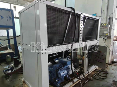 Air cooling brine block ice machine under testing