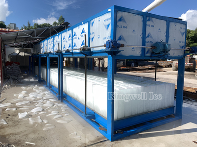 Kingwell 30ton/day block ice machine services for China Railway Group